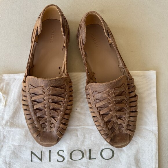 Nisolo Men’s Huarache Tobacco Size 10 - Picture 1 of 3
